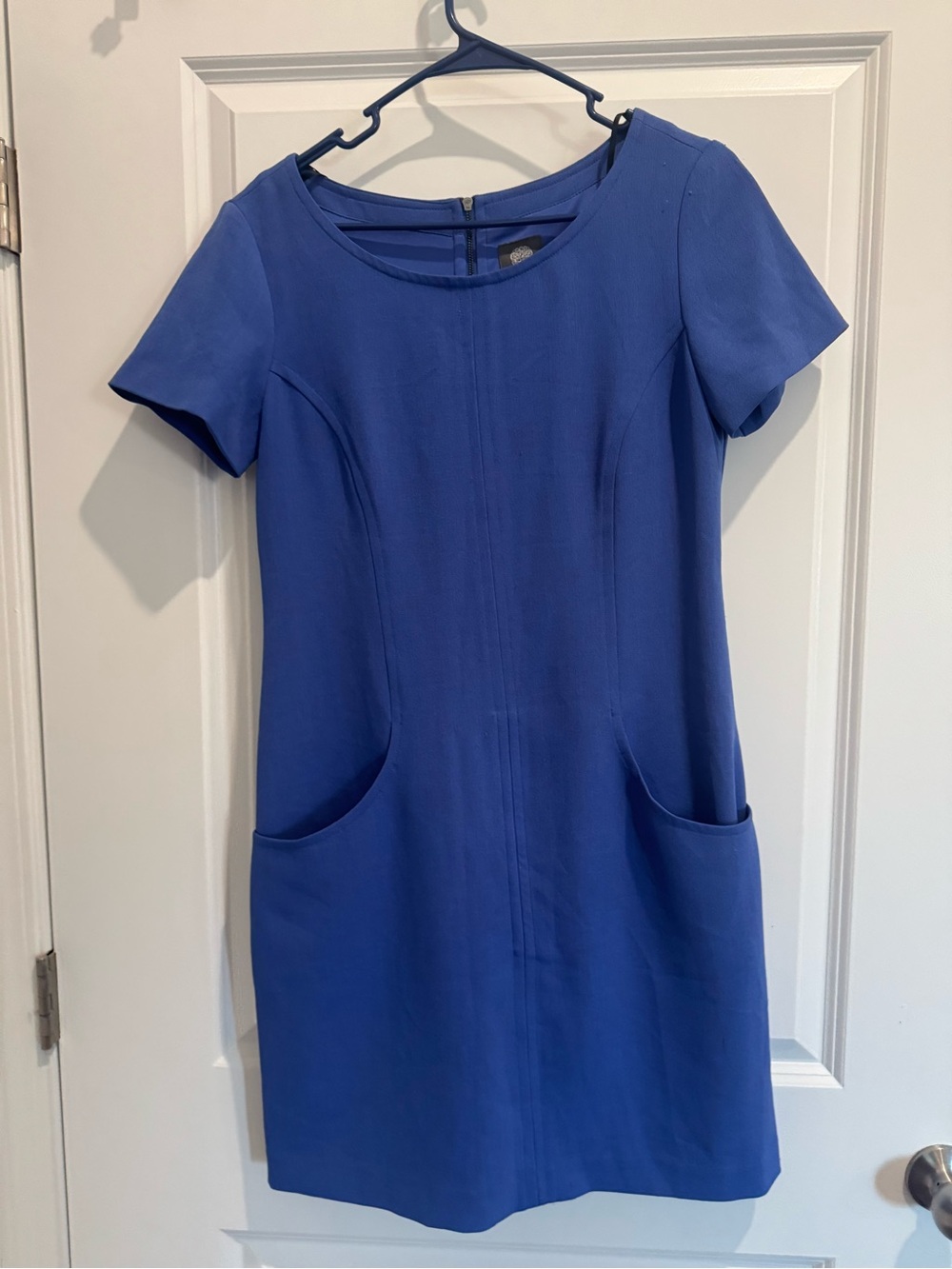 Vince Camuto Cobalt Blue Short Sleeve Shift Dress